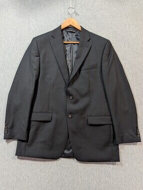 Lauren Ralph Lauren Wool Blend Blazer Men's 42R Black Sport Coat Jacket